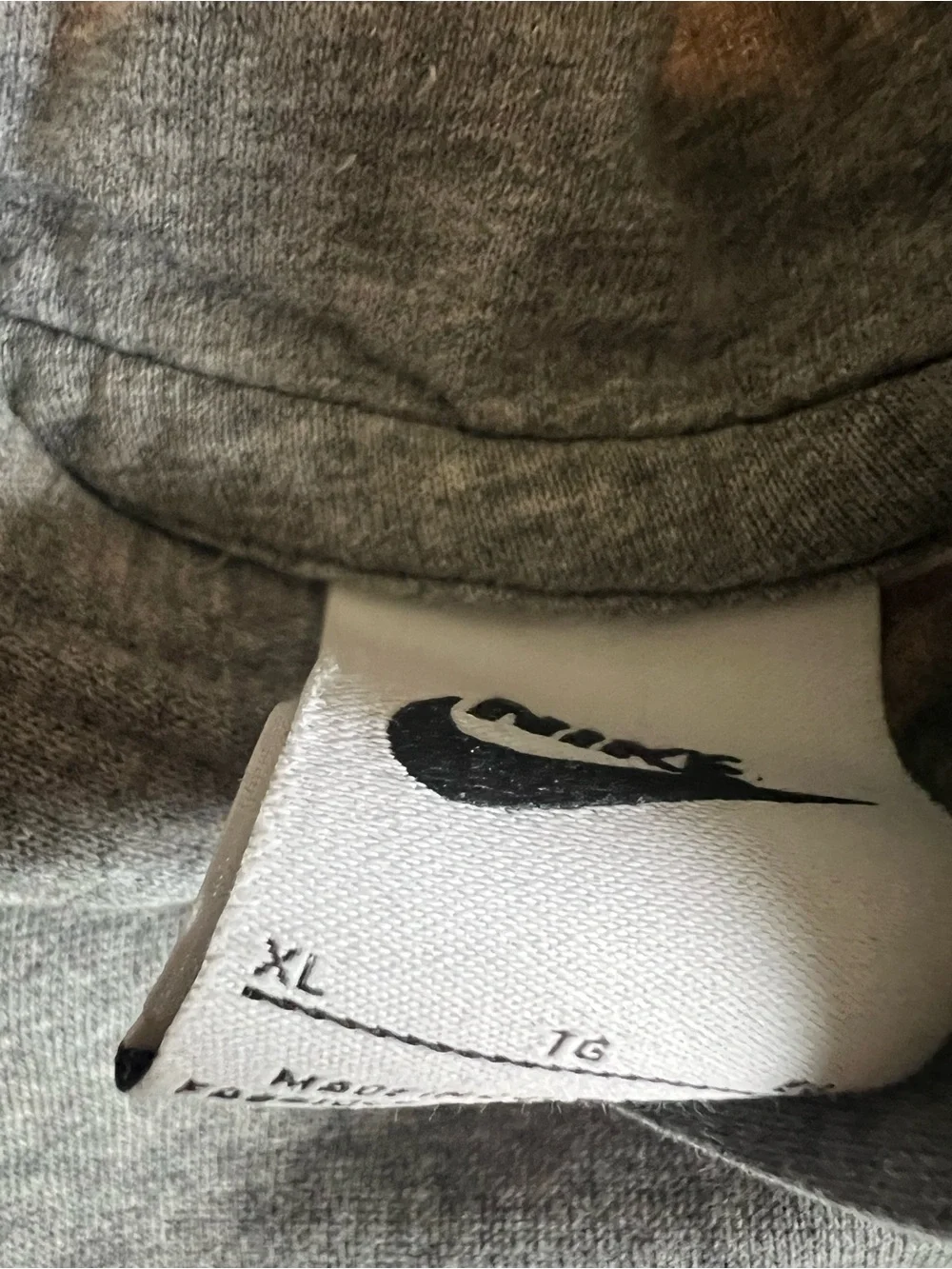 Nike Gray Hooded Pullover Sweatshirt with White Swoosh